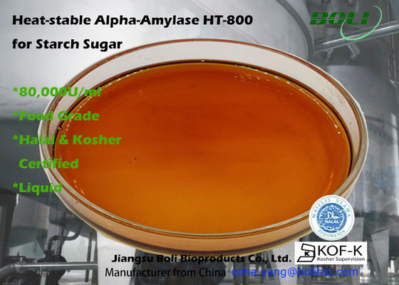 Alpha Amylase liquida termostabile ad alta attività Ht-800 per l'amido Liquifaction dell'alimento