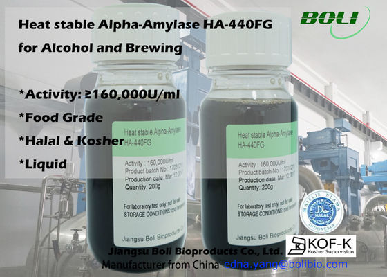Utilizzazione alimentare liquida che fa gli enzimi Alpha Amylase ad alta temperatura Ha-440fg 160000u/Ml