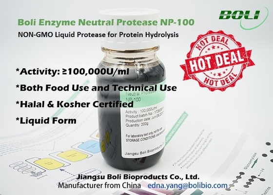 Liquido neutrale degli enzimi proteolitici NP-100 NON-GMO della proteasi per idrolisi