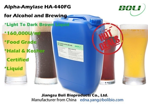 Commestibile Alpha Amylase Brewing Enzymes Heat HA-440FG stabile per alcool