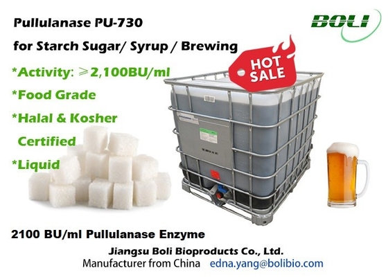 Enzima della pullulanasi PU-730 per amido Sugar Syrup Brewing 2100 BU/Ml
