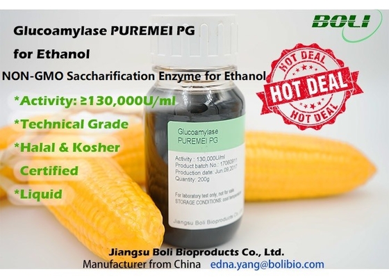 Glucoamilasi 	Enzimi per il grado tecnico di Puremeipg 130000u/Ml dell'etanolo