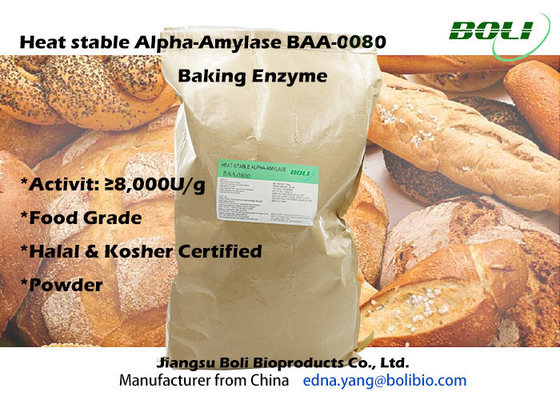 Alfa sana bollente termostabile dell'amilasi degli additivi alimentari degli enzimi 8,000U/g dell'alfa amilasi BAA-0080