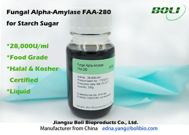 Enzima fungoso GMO non 28000 U/ml dell'alfa amilasi del commestibile per lo zucchero dell'amido