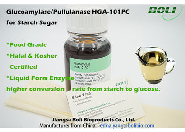 Enzima 1400B U/ml, Glucoamylase100,000U/ml HGA-101PC della pullulanasi del commestibile per la forma del liquido dello zucchero dell'amido