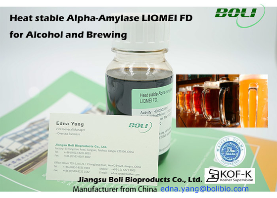 fare ad alta temperatura dell'alcool di 100ml Alpha Amylase Enzyme For Potable
